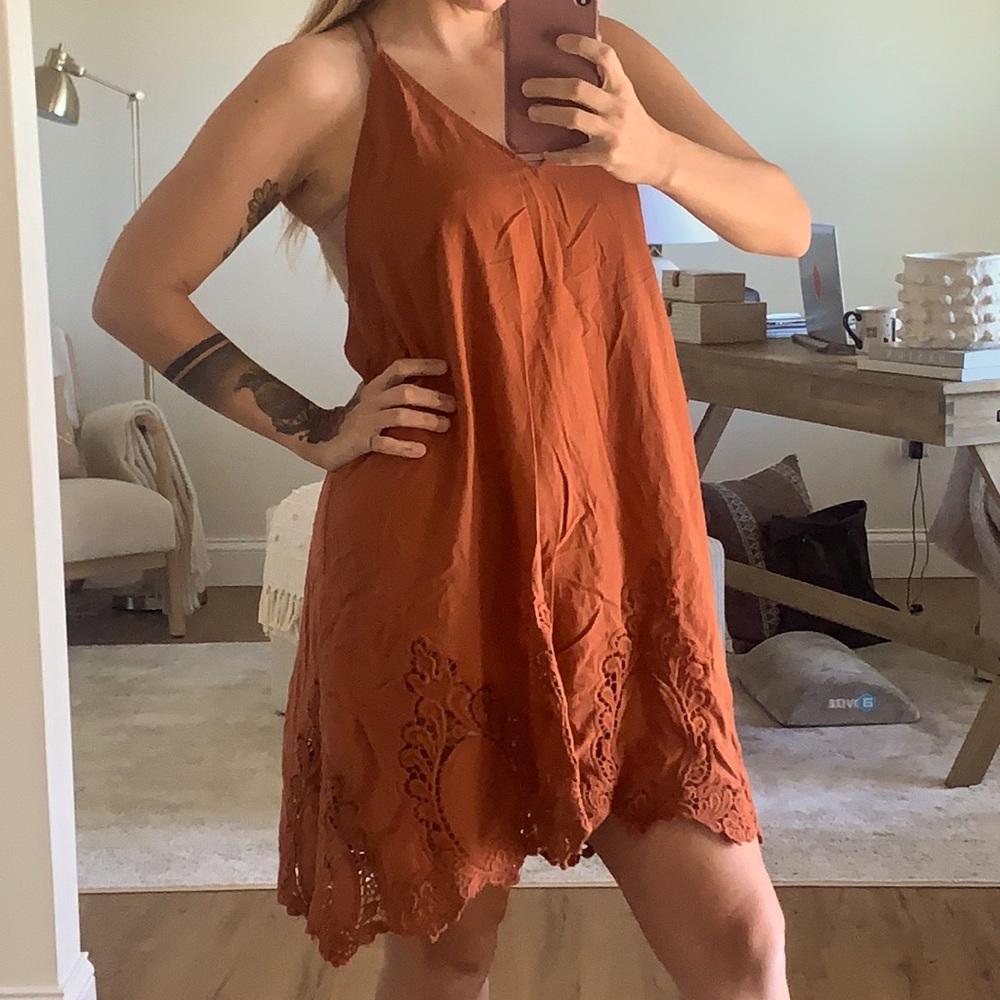 Free People Lace Pajama Dress/Slip - Susainable 100% Cotton!